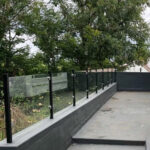 Balcony with glass balustrade